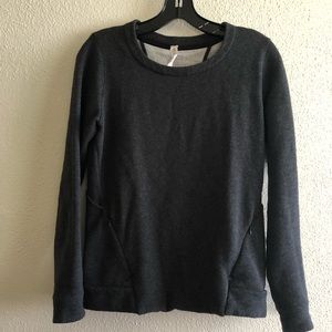 Lululemon Sweatshirt with Back Cut Outs Dark Grey